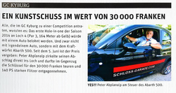 EIN KUNSTSCHUSS IM WERT VON 30000 FRANKEN